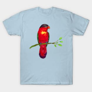 Purple naped lory Watercolor T-Shirt